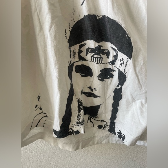 Section35 white Native American long short sleeve t shirt - Picture 2 of 4